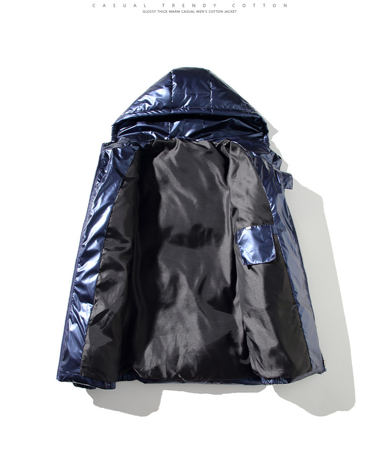 Glossy Hooded Puffer Jacket