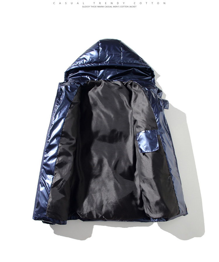 Glossy Hooded Puffer Jacket