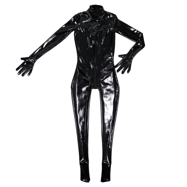 Shiny Black Latex Catsuit