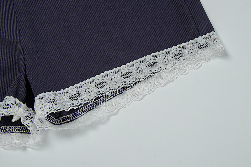 Trendy Women's Lace-Trimmed Camisole & Casual Shorts Set