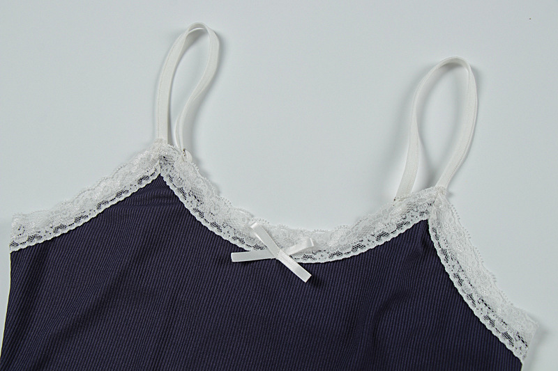 Trendy Women's Lace-Trimmed Camisole & Casual Shorts Set