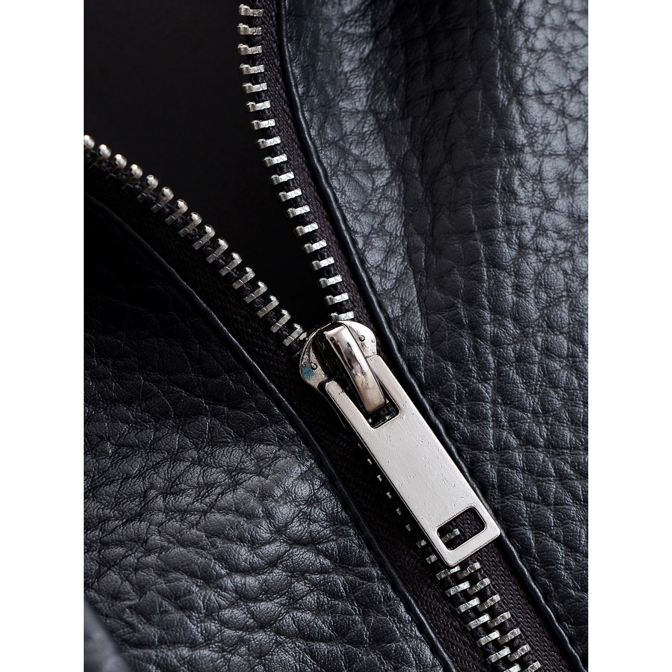 Winter New Vintage Streetwear Lychee Grain Leather Jacket for Women