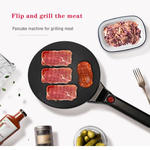 Electric Round Flatbread Maker - 1-Minute Quick Non-Stick Griddle for Tortillas/Pancakes/Crepes