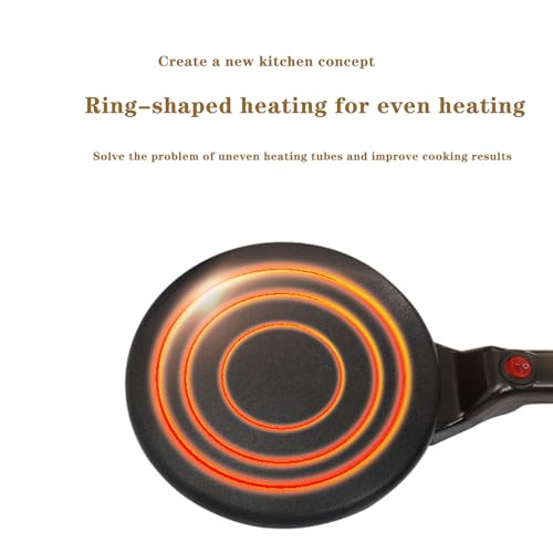 Electric Round Flatbread Maker - 1-Minute Quick Non-Stick Griddle for Tortillas/Pancakes/Crepes