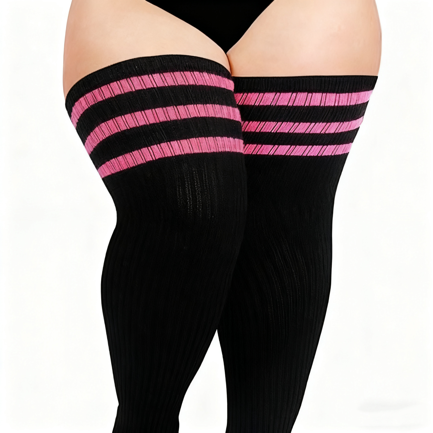 Plus Size Over-Knee Socks - Colorful, Extended, Leg-Slimming