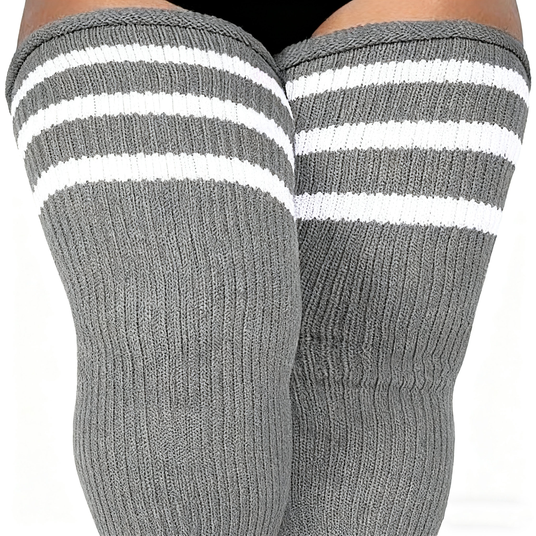 Plus Size Over-Knee Socks - Colorful, Extended, Leg-Slimming