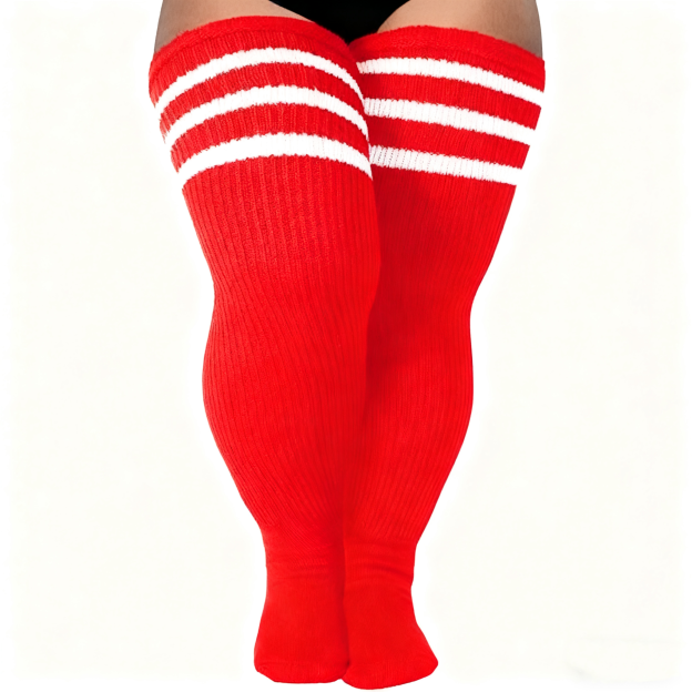 Plus Size Over-Knee Socks - Colorful, Extended, Leg-Slimming