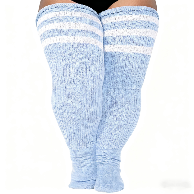 Plus Size Over-Knee Socks - Colorful, Extended, Leg-Slimming
