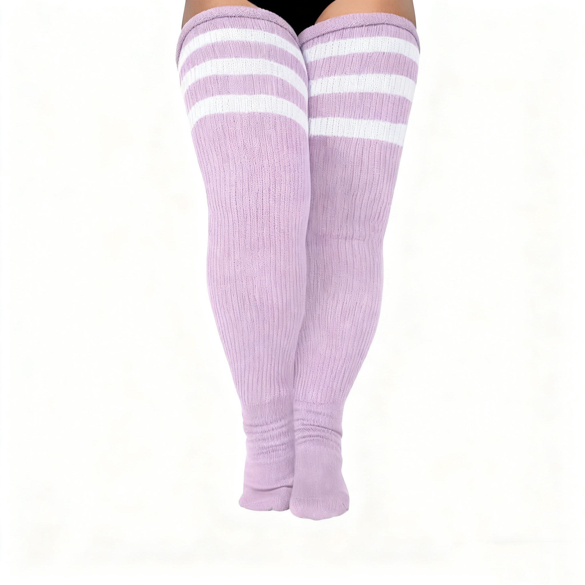 Plus Size Over-Knee Socks - Colorful, Extended, Leg-Slimming