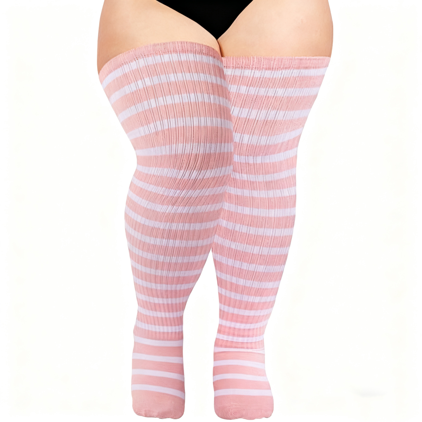 Plus Size Over-Knee Socks - Colorful, Extended, Leg-Slimming