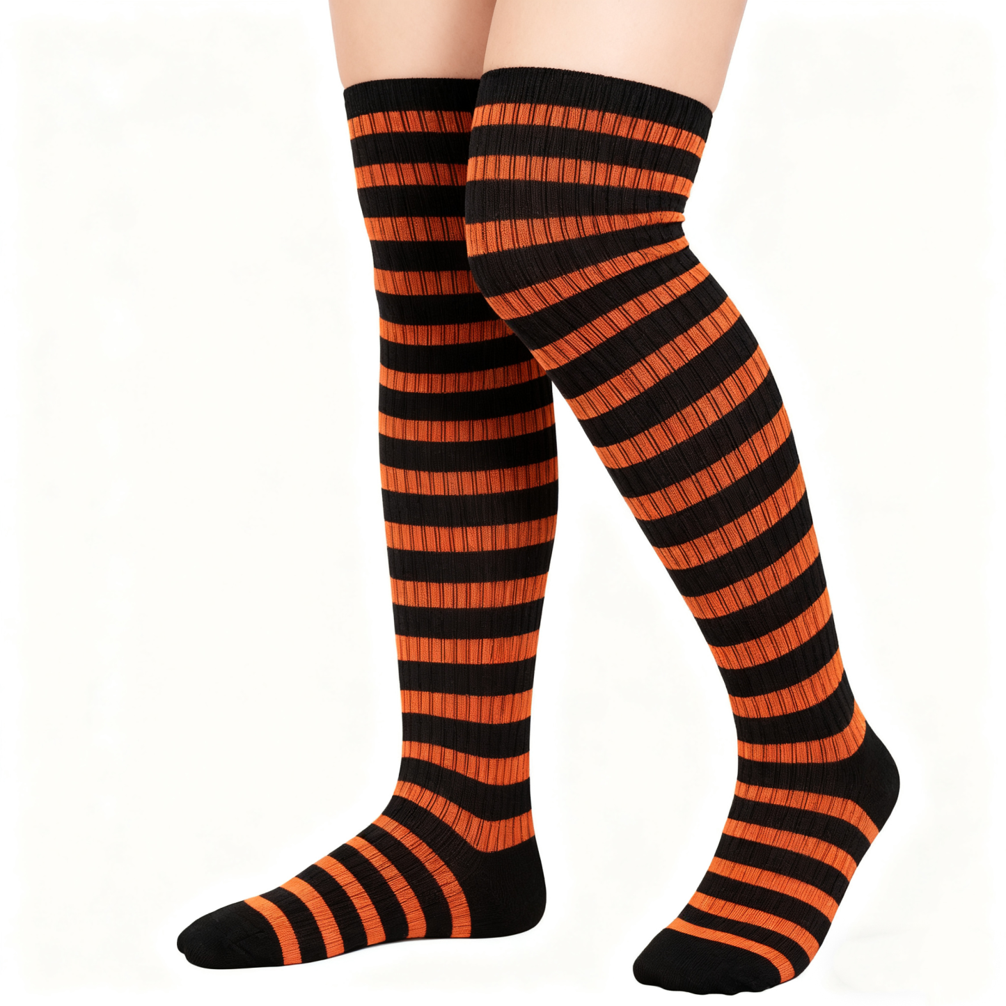 Plus Size Over-Knee Socks - Colorful, Extended, Leg-Slimming