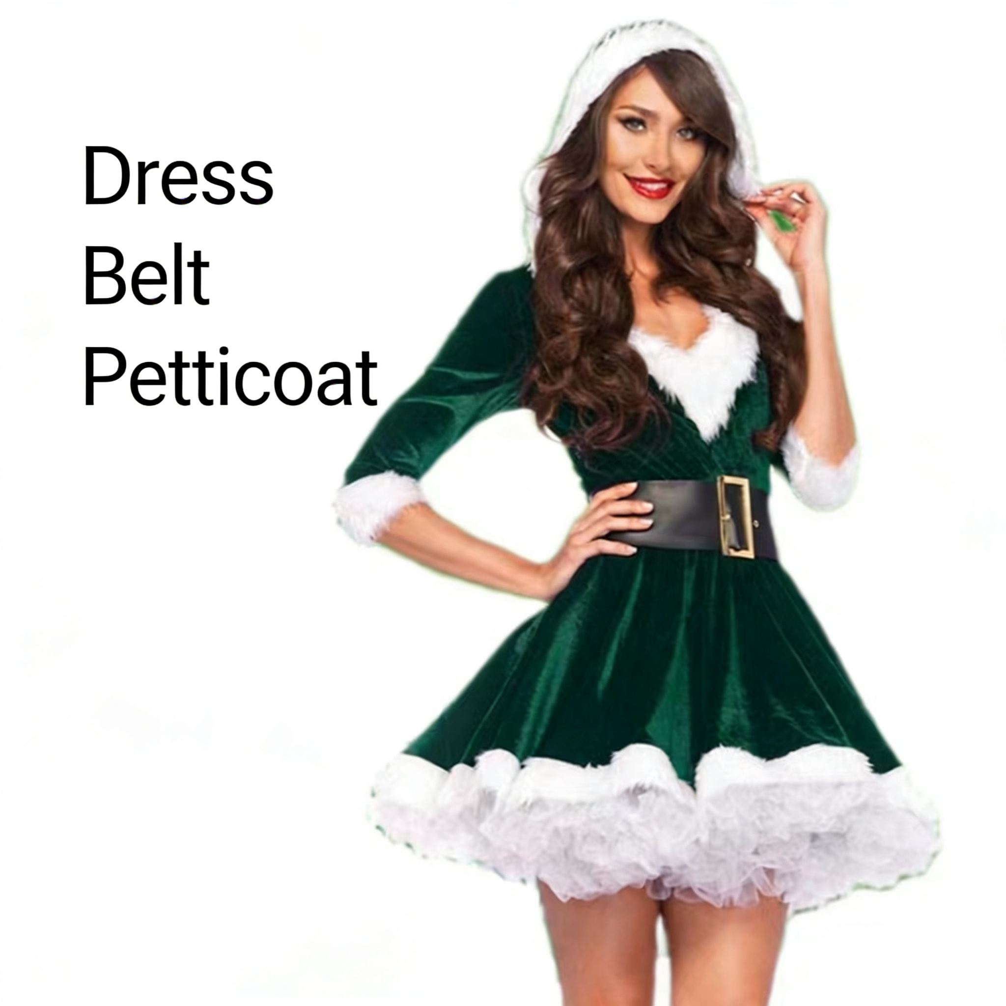 🎄 Fuzzy Women’s Christmas Performance Costume ✨