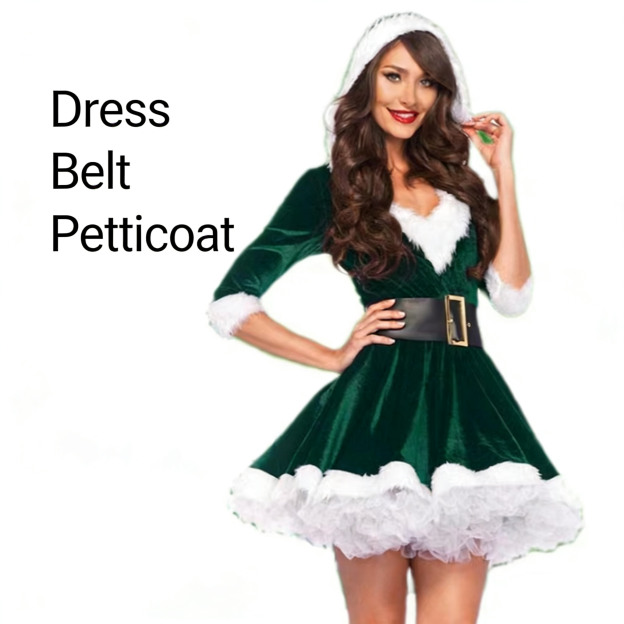 🎄 Fuzzy Women’s Christmas Performance Costume ✨