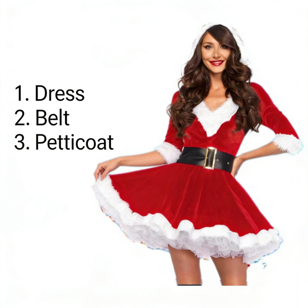 🎄 Fuzzy Women’s Christmas Performance Costume ✨