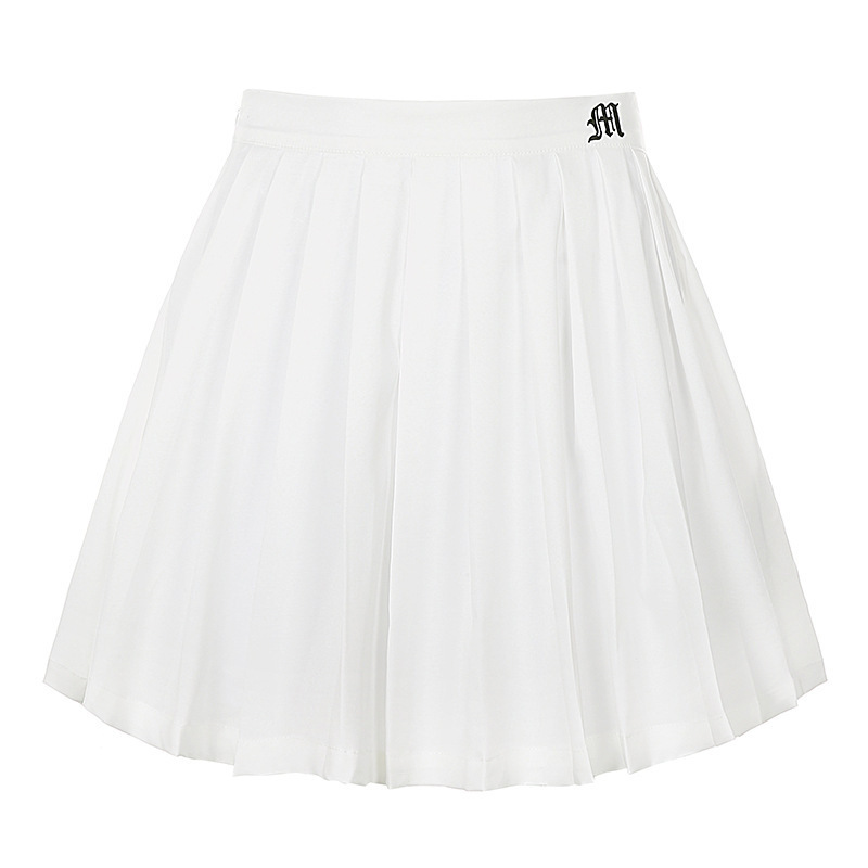 Street Babe Pleated Skirt  Letter Embroidery Streetwear