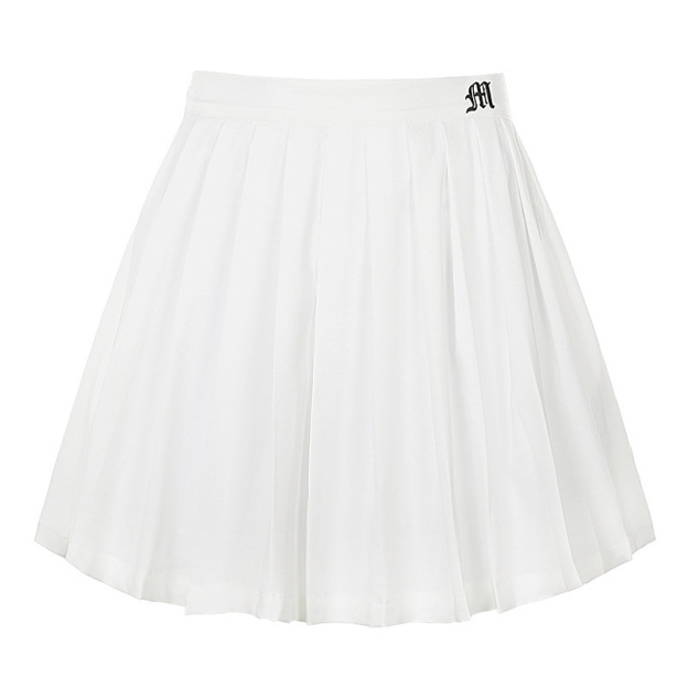 Street Babe Pleated Skirt  Letter Embroidery Streetwear