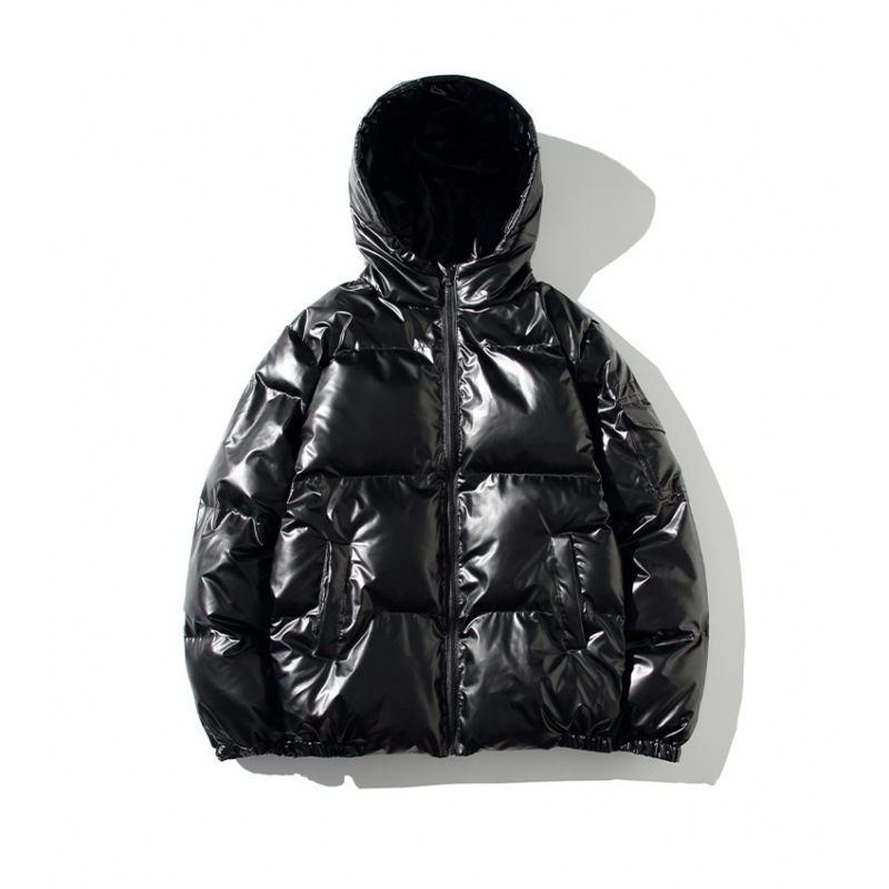 Glossy Hooded Puffer Jacket