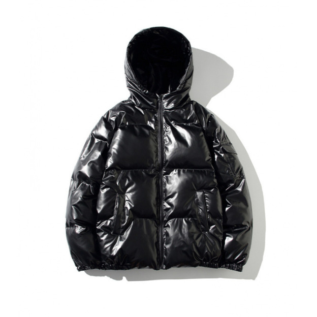 Glossy Hooded Puffer Jacket