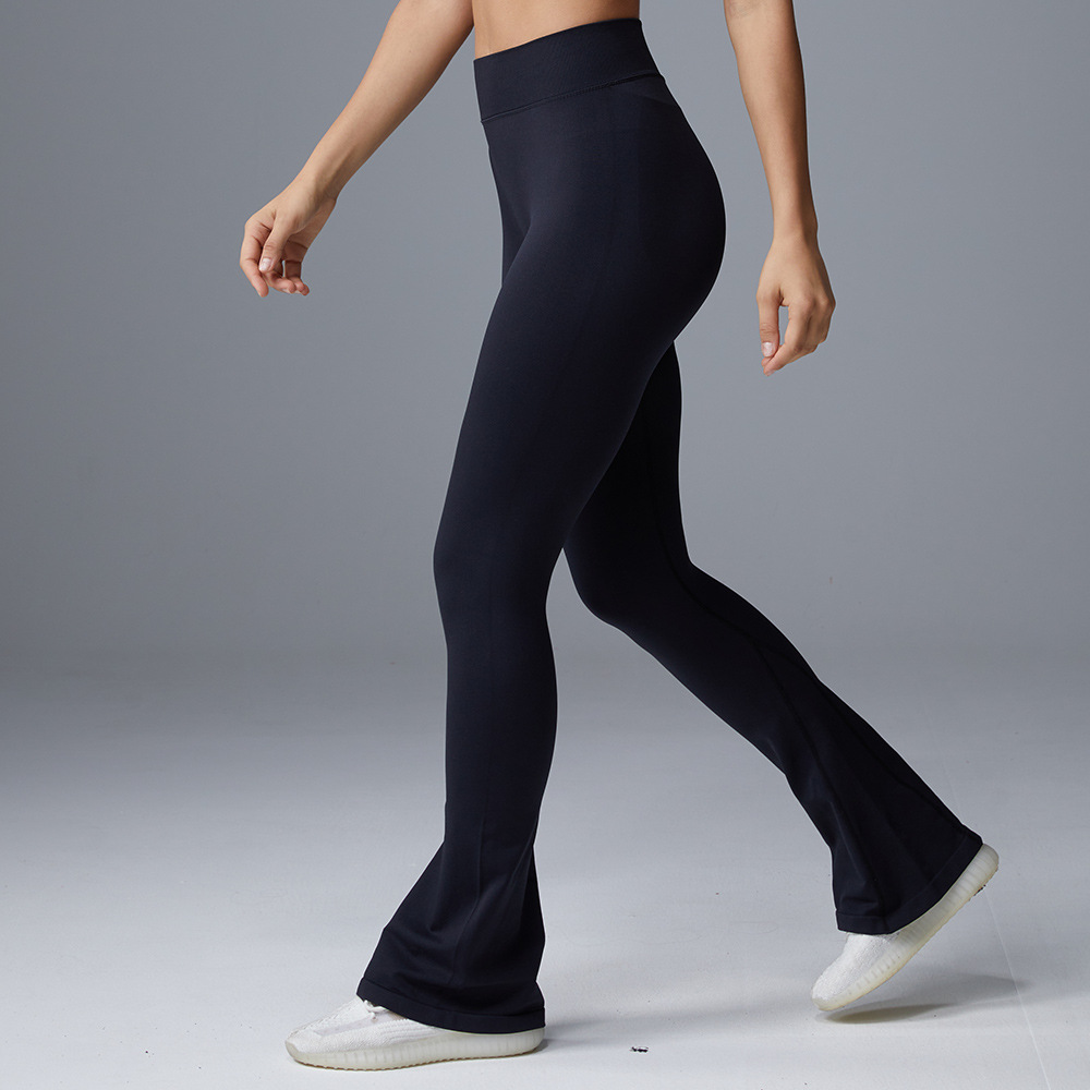 High-Waist Sculpting Flare Pants: Breathable Yoga Leggings for Fall Winter