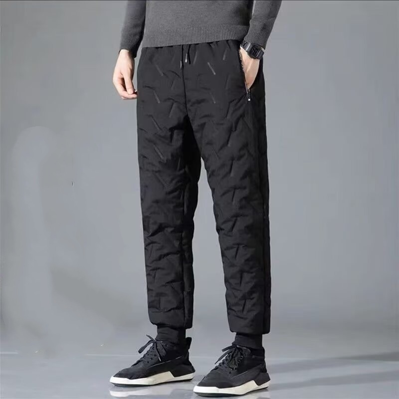 Classic Sherpa-Lined Cotton Pants - Solid Casual Cuffed Ankle