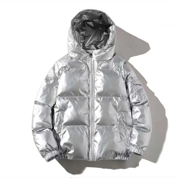 Glossy Hooded Puffer Jacket
