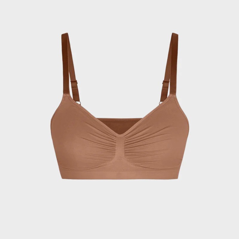 Large size thin wire-free push-up bra