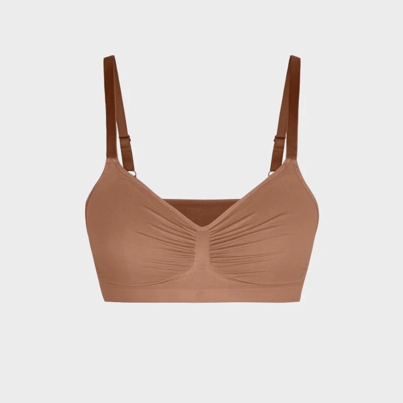 Large size thin wire-free push-up bra