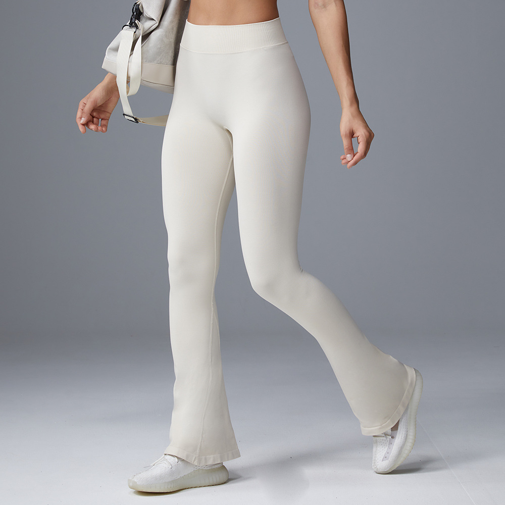 High-Waist Sculpting Flare Pants: Breathable Yoga Leggings for Fall Winter
