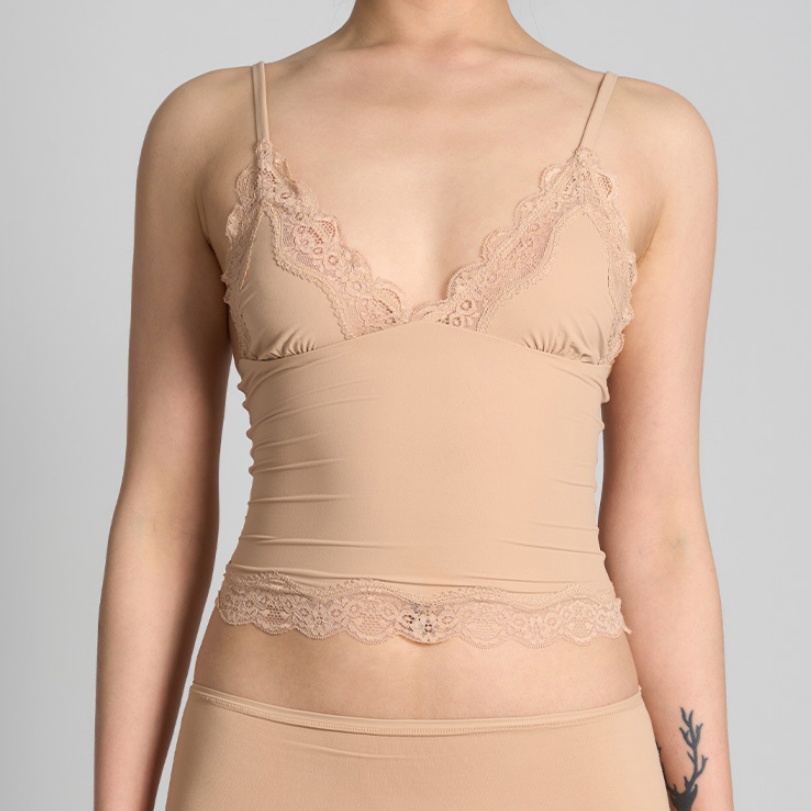 Deep V Adjustable Lace Stretchy Soft Cami