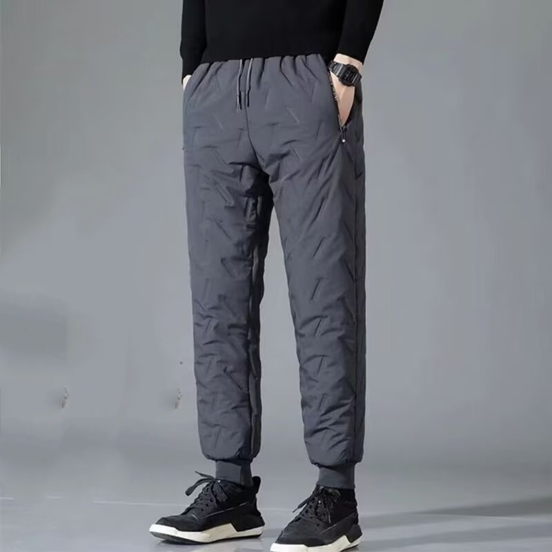 Classic Sherpa-Lined Cotton Pants - Solid Casual Cuffed Ankle