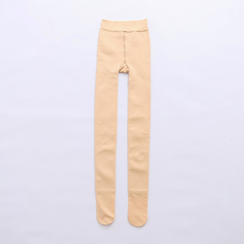 Plus Size Fake Nude One-Piece Leggings: Nylon Slimming Leg Essential