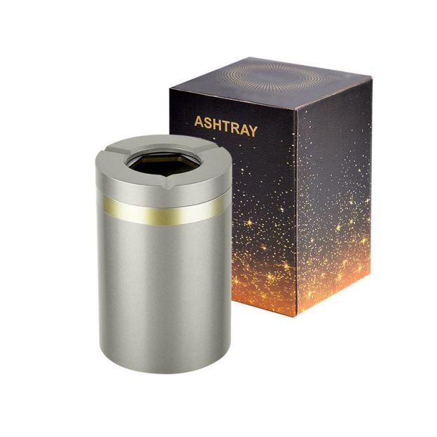 📢📢 50 % OFF !! ✨360° Stainless Steel Twist-Lock Ashtray - Now on Sale🚬🚬 Odor-Proof & With Cigarette Holder for Car & Home