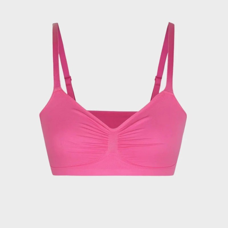 Large size thin wire-free push-up bra