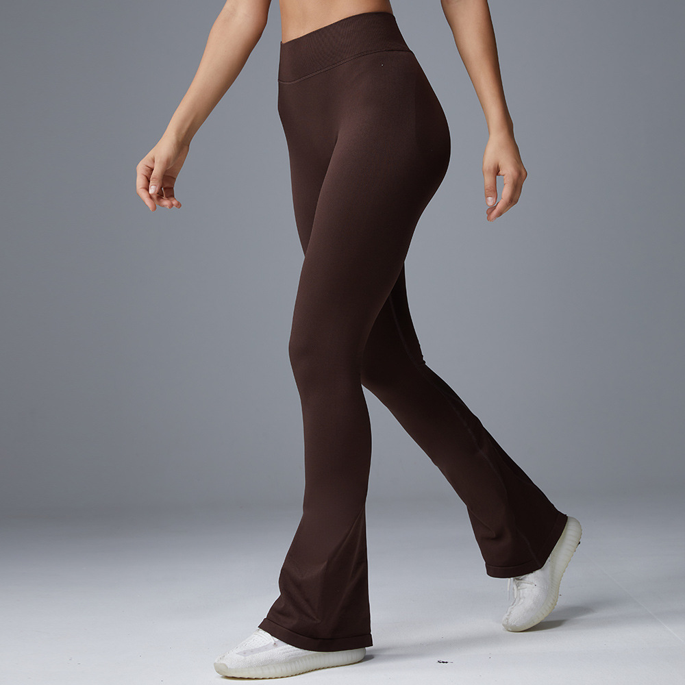 High-Waist Sculpting Flare Pants: Breathable Yoga Leggings for Fall Winter
