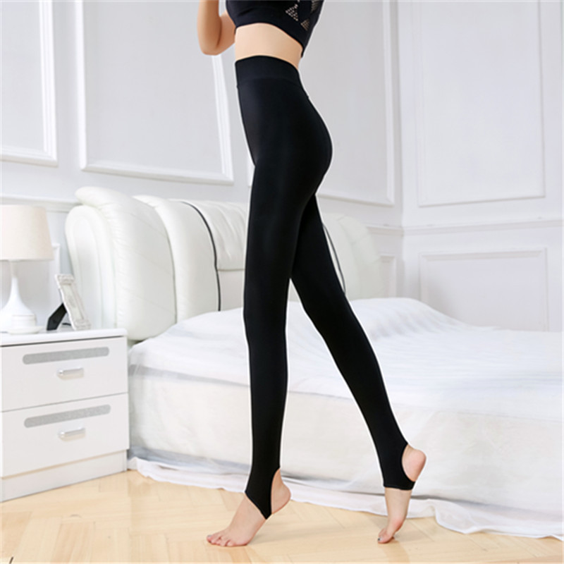 Plus Size Fake Nude One-Piece Leggings: Nylon Slimming Leg Essential