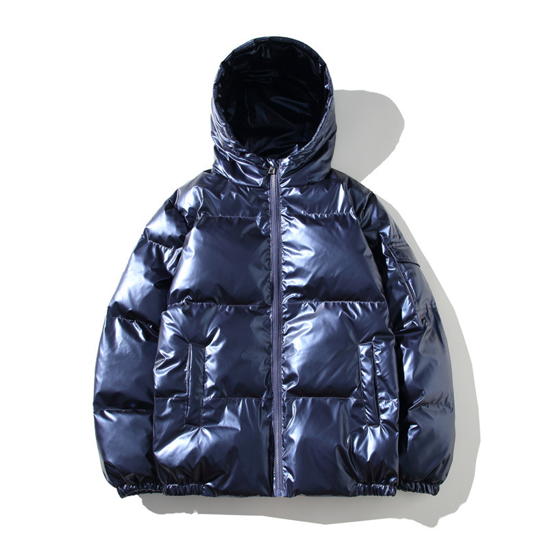 Glossy Hooded Puffer Jacket