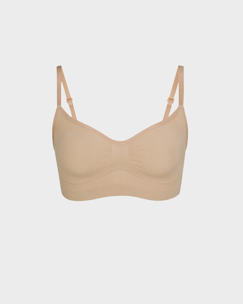 Large size thin wire-free push-up bra