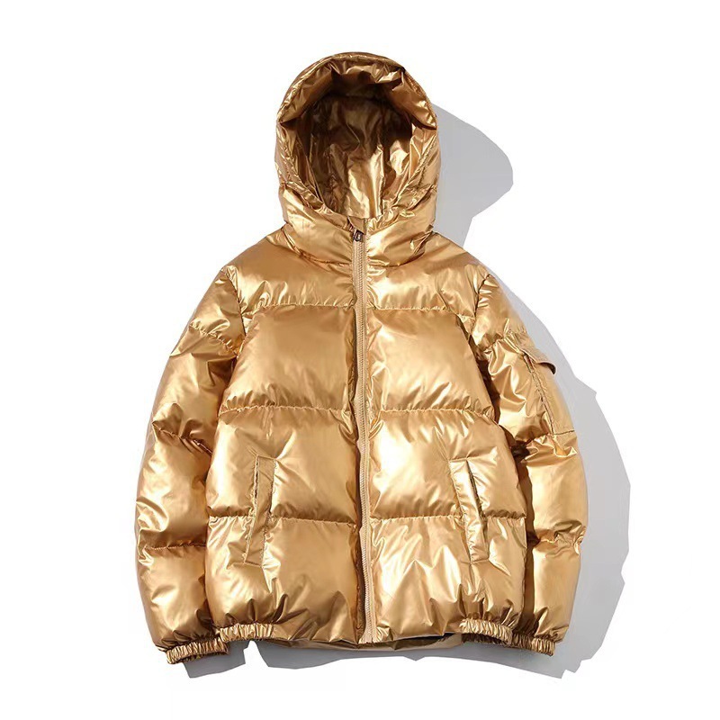 Glossy Hooded Puffer Jacket