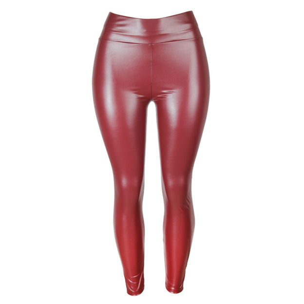 Ultra Slimming High Waist Leather Leggings - Tight Pencil Fit for Curves