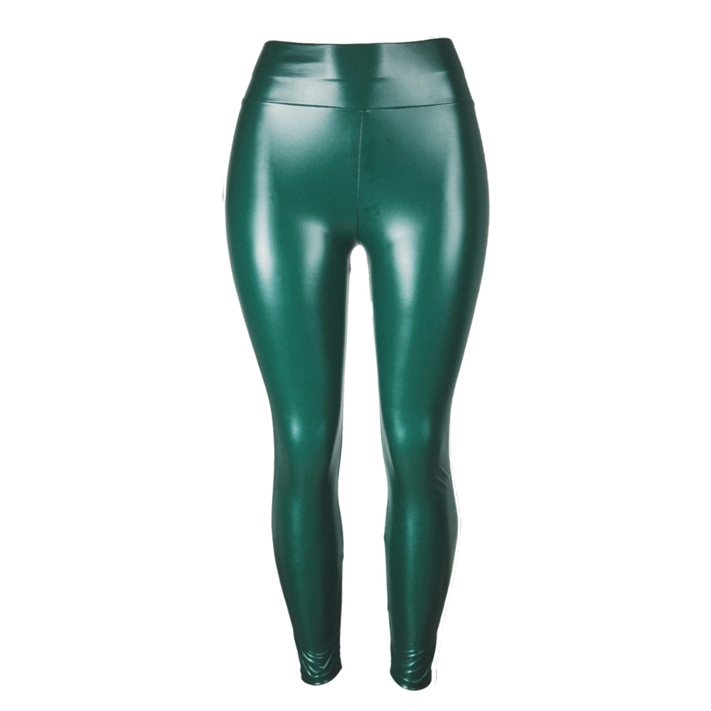 Ultra Slimming High Waist Leather Leggings - Tight Pencil Fit for Curves