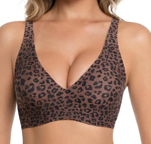 🔥Wireless Leopard V-Neck Contour Bra