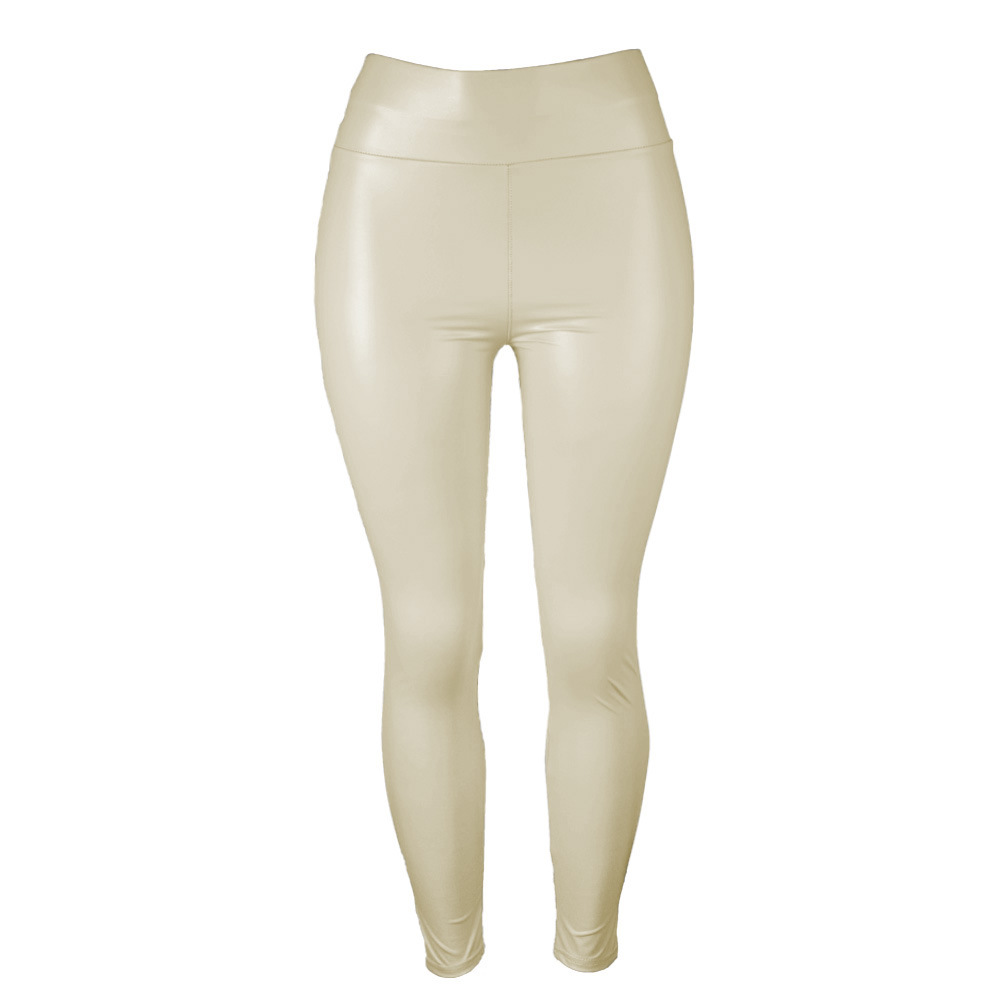 Ultra Slimming High Waist Leather Leggings - Tight Pencil Fit for Curves