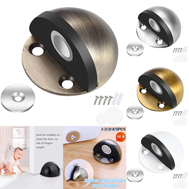HOT SALE🔥 Hidden Stainless Steel Rubber Dual-use Door Stopper Door Holders