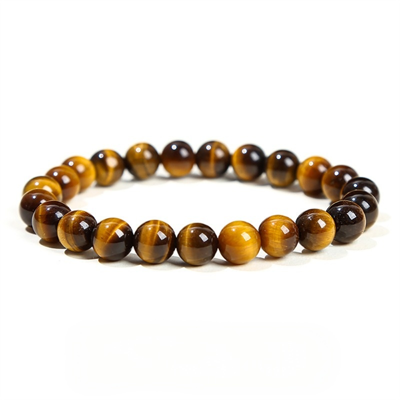 5A Grade Natural Yellow Tiger's Eye Bead Bracelet