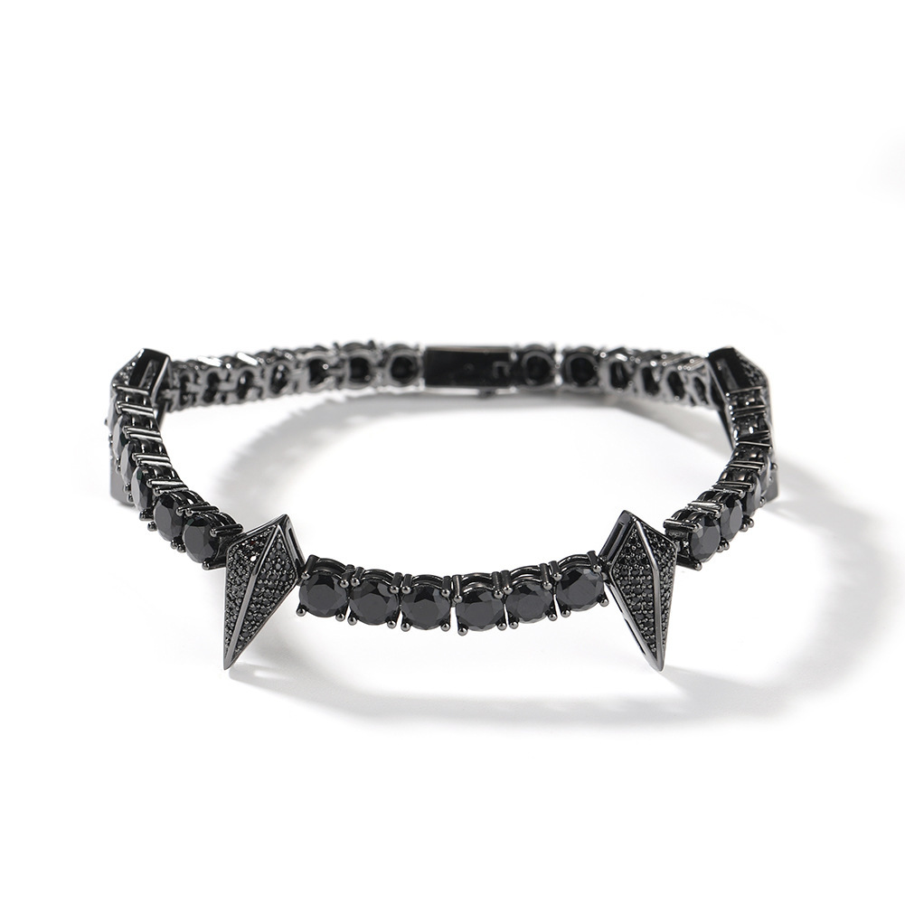 Multi-Color Spiked Full-Diamond Bracelet (Gold/Silver/Black/Pink/Purple Version)
