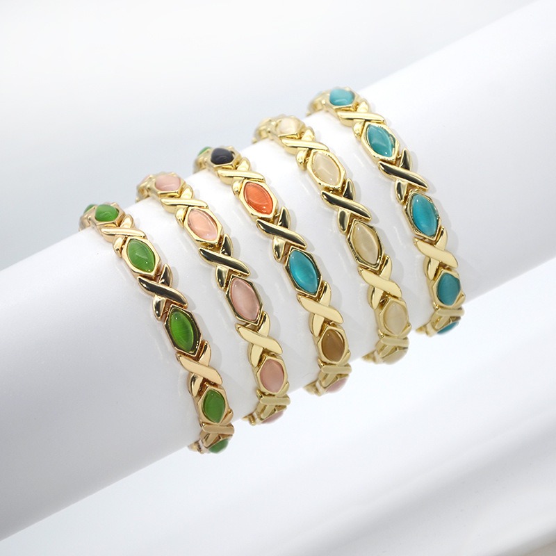 Copper Magnetic Therapy Cat's Eye Bracelet