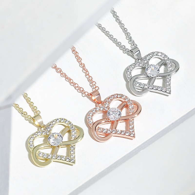 18K Gold Plated Infinity Heart Pendant Necklace | Symbol of Eternal Love