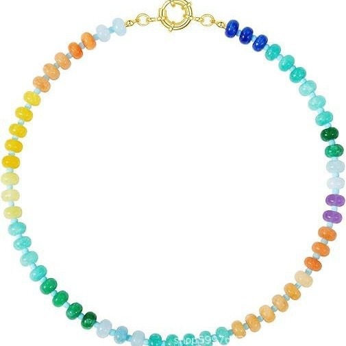 Prismatic Dream Natural Stone Gradient Rainbow Necklace