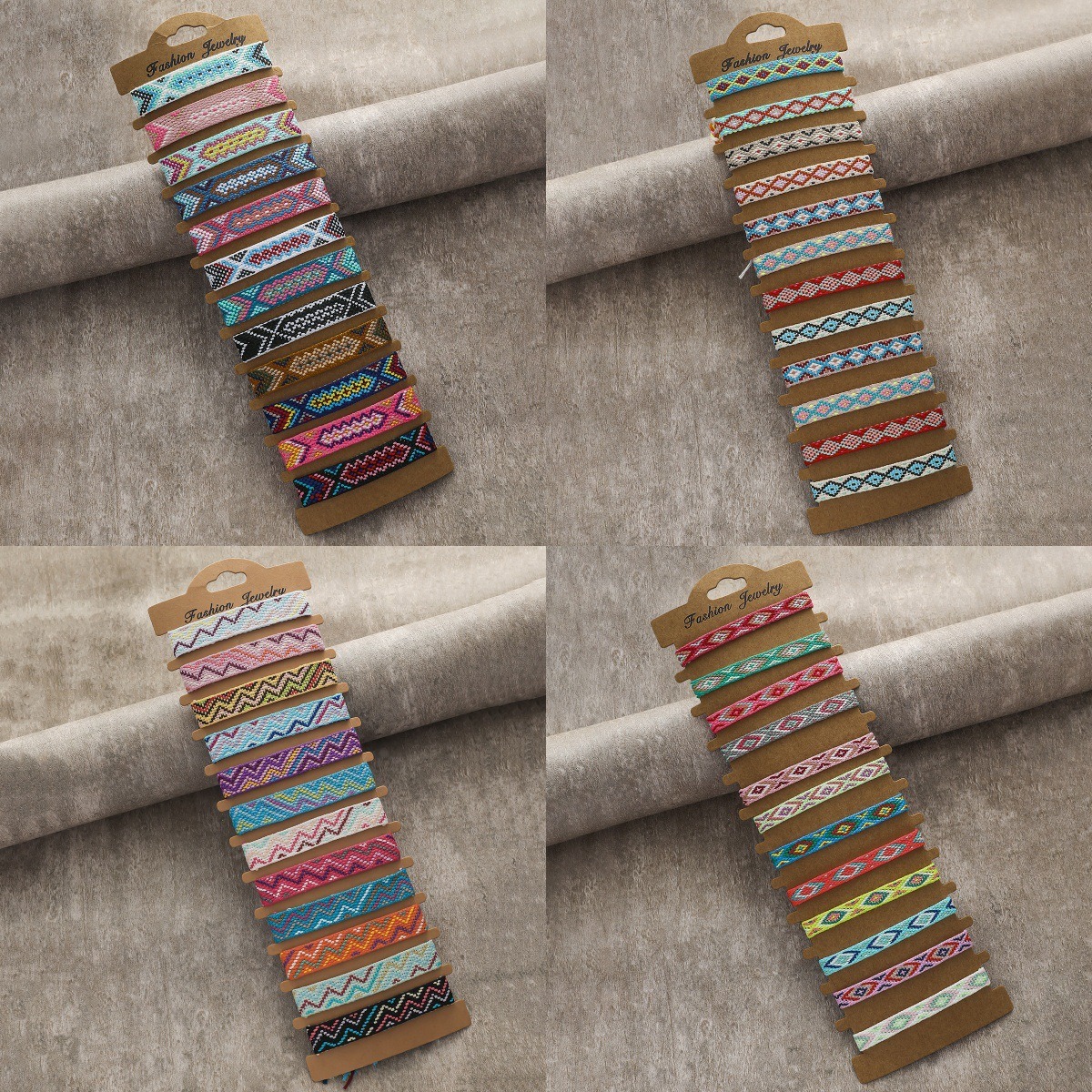 Summer Breeze 12-Piece Handwoven Surfer Bracelet Set