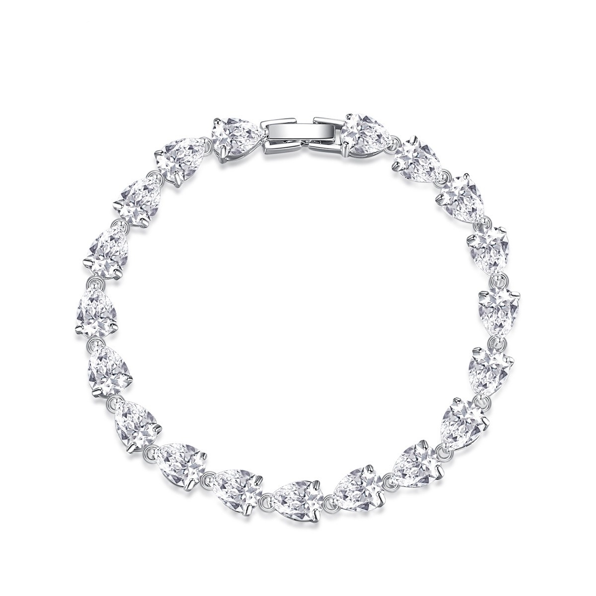 Moissanite Sterling Silver Bracelet｜Full-Circle Diamond Shine for Wrist Elegance（Free Shopping）